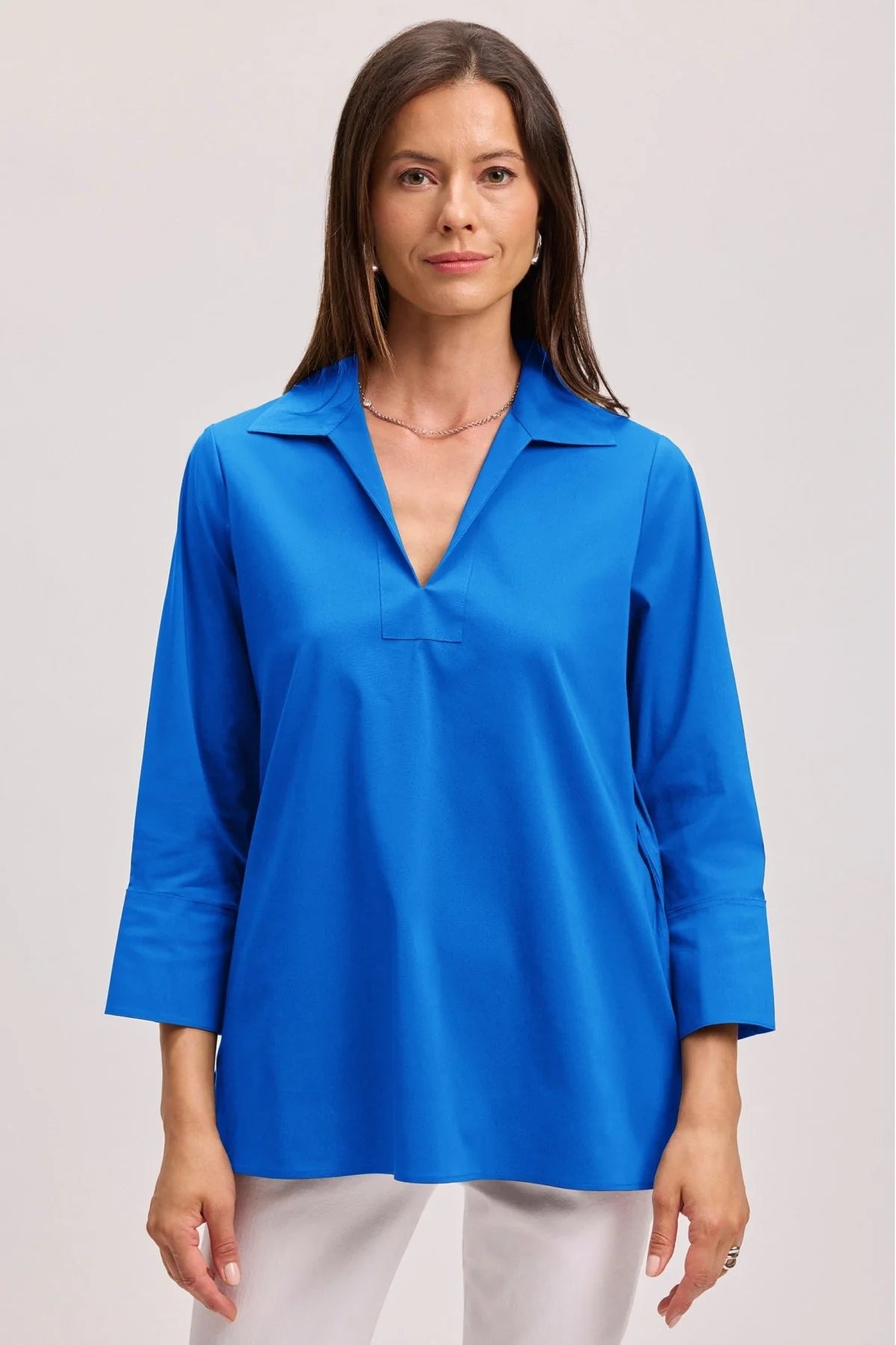 Foxcroft JULIA POPOVER BLOUSE