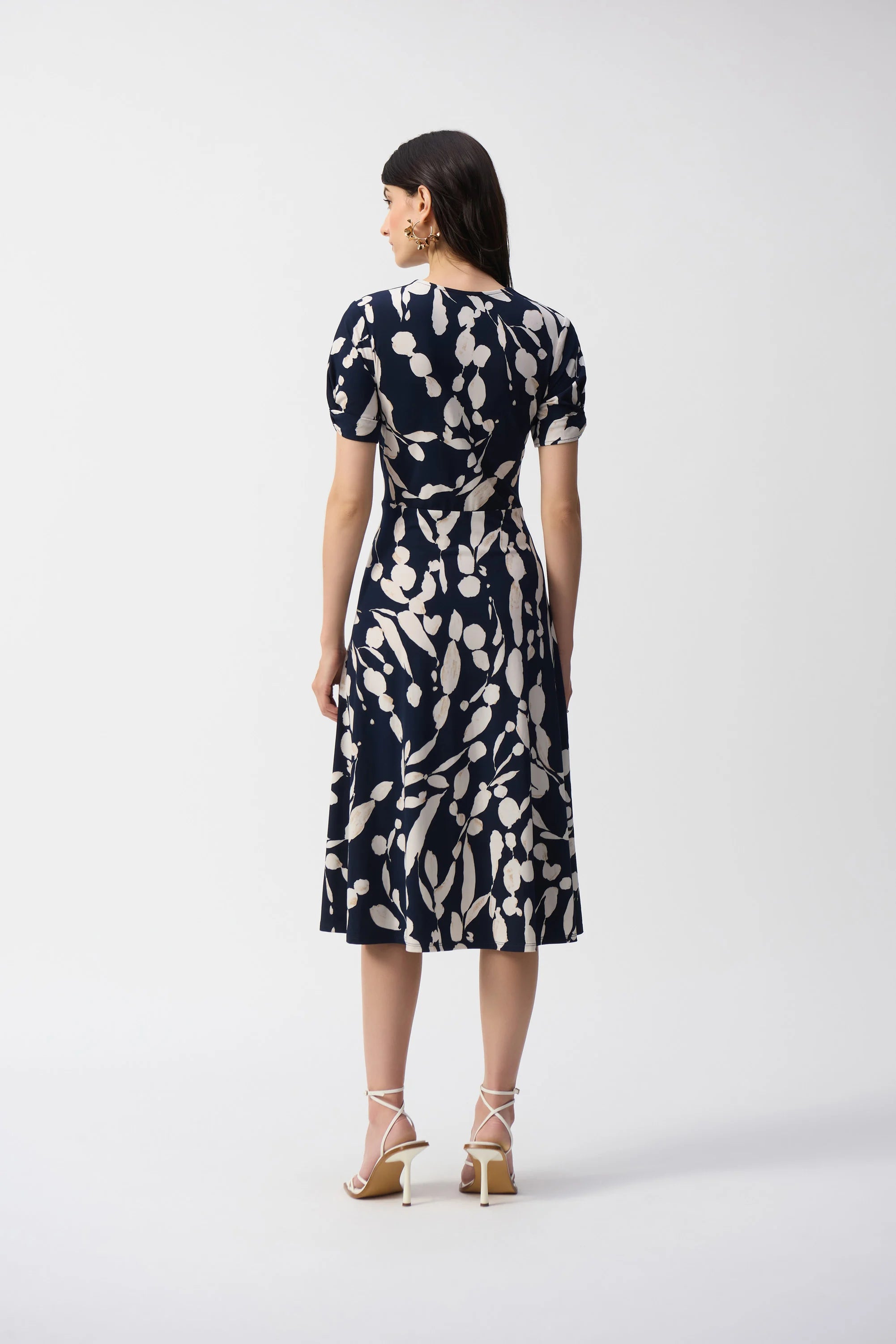 ABSTRACT PRINT WRAP DRESS
