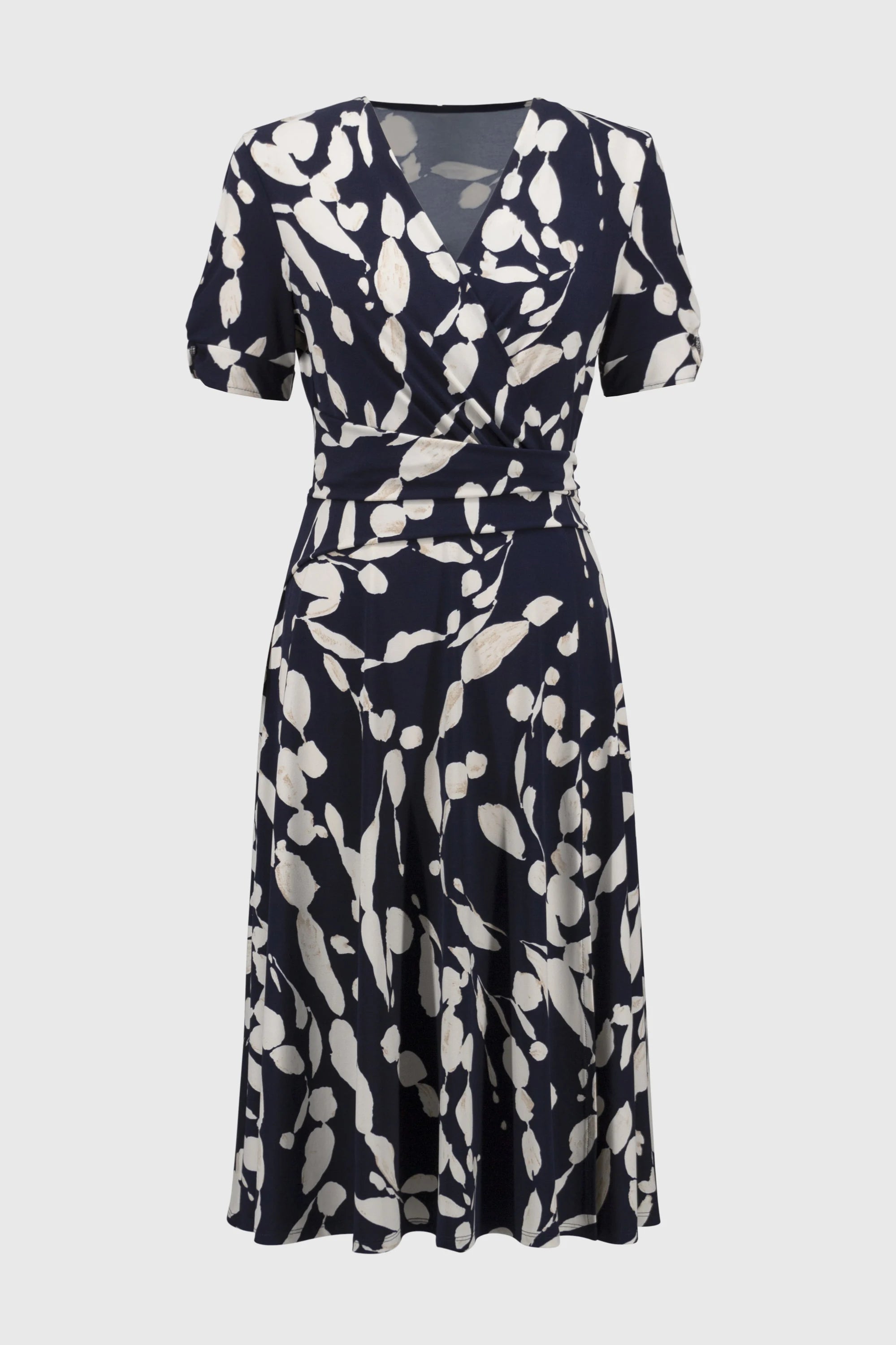 ABSTRACT PRINT WRAP DRESS