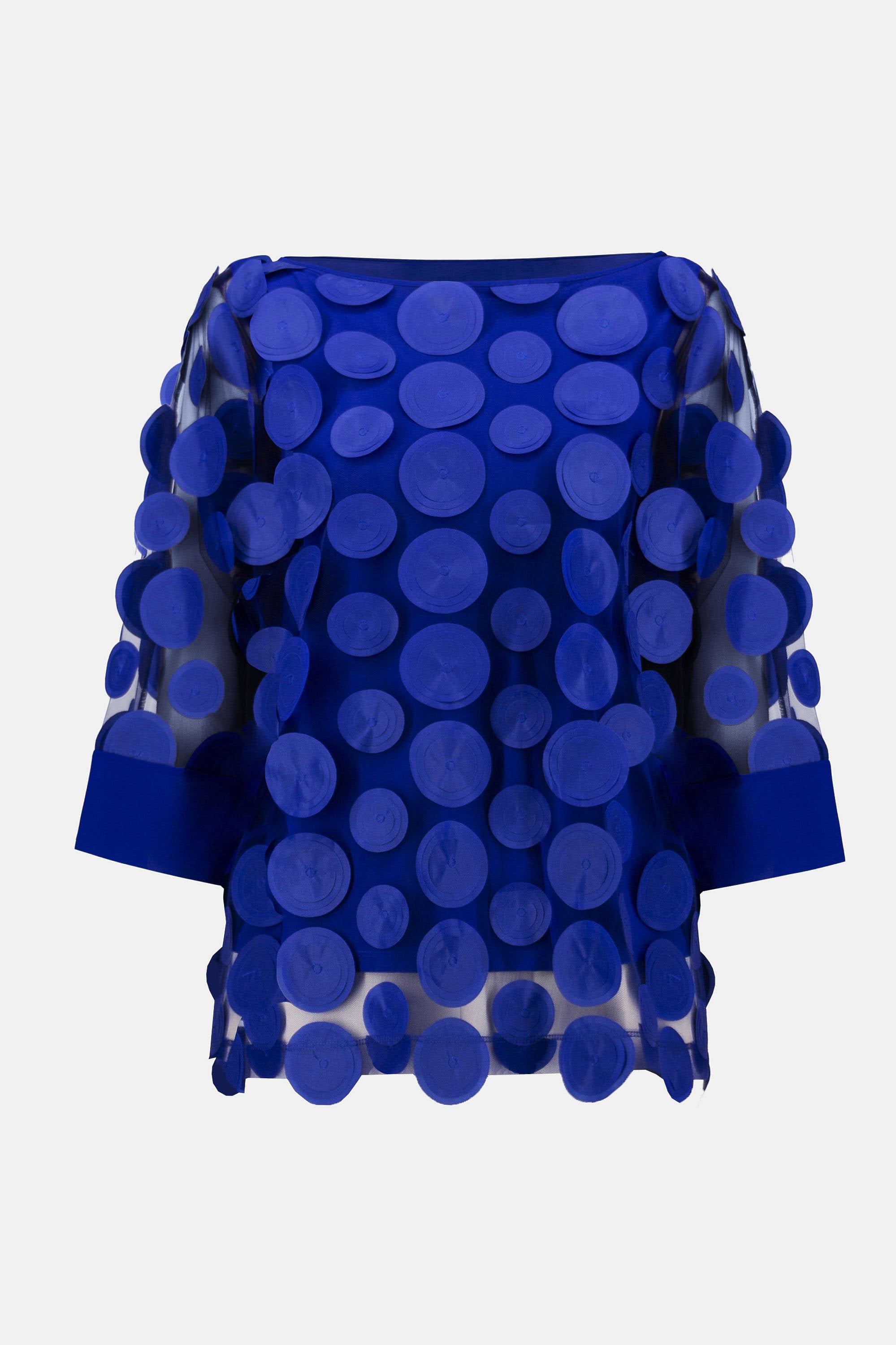 3D EMBROIDERED MESH TUNIC