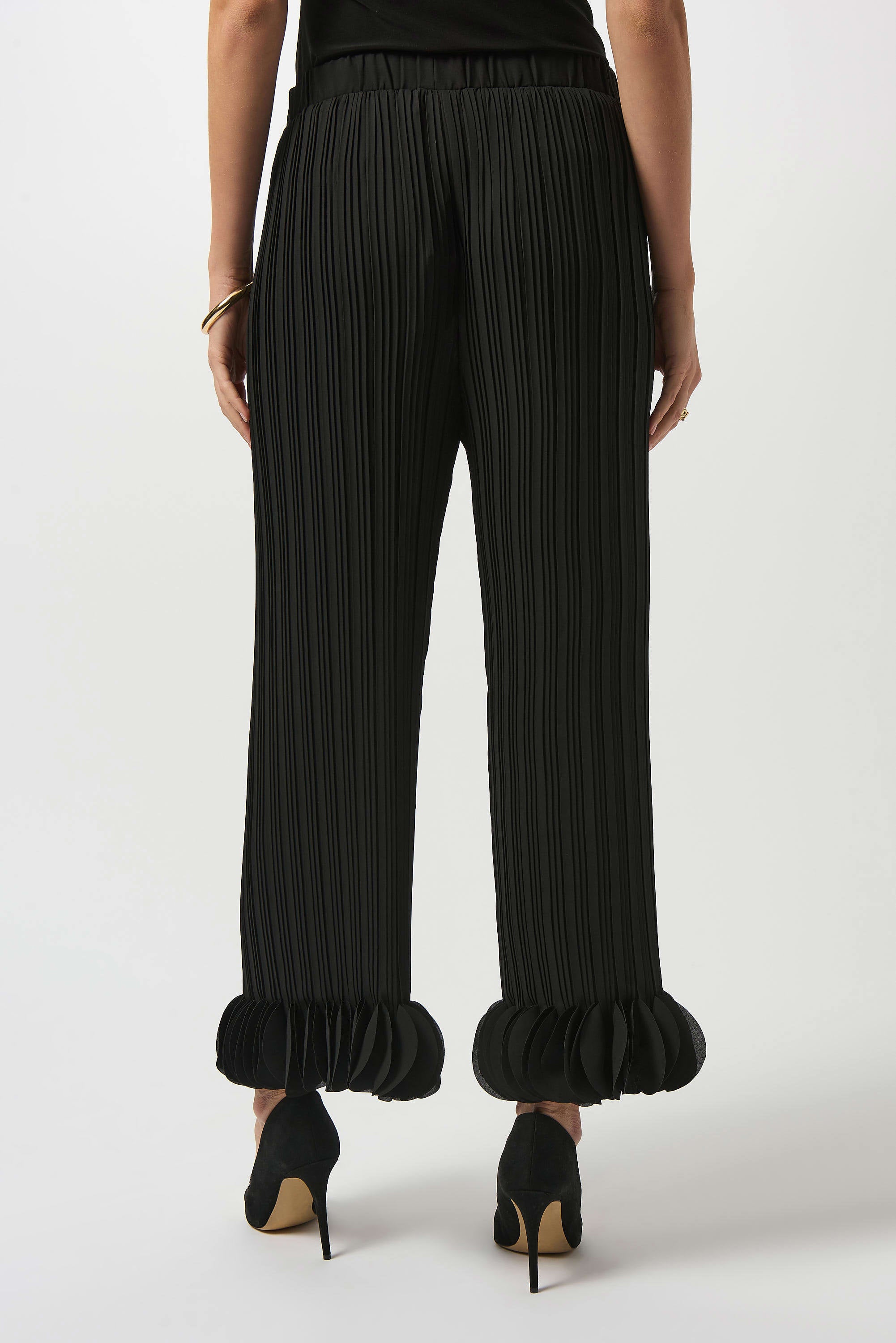 GEORGETTE WIDE LEG PLEATED PANT