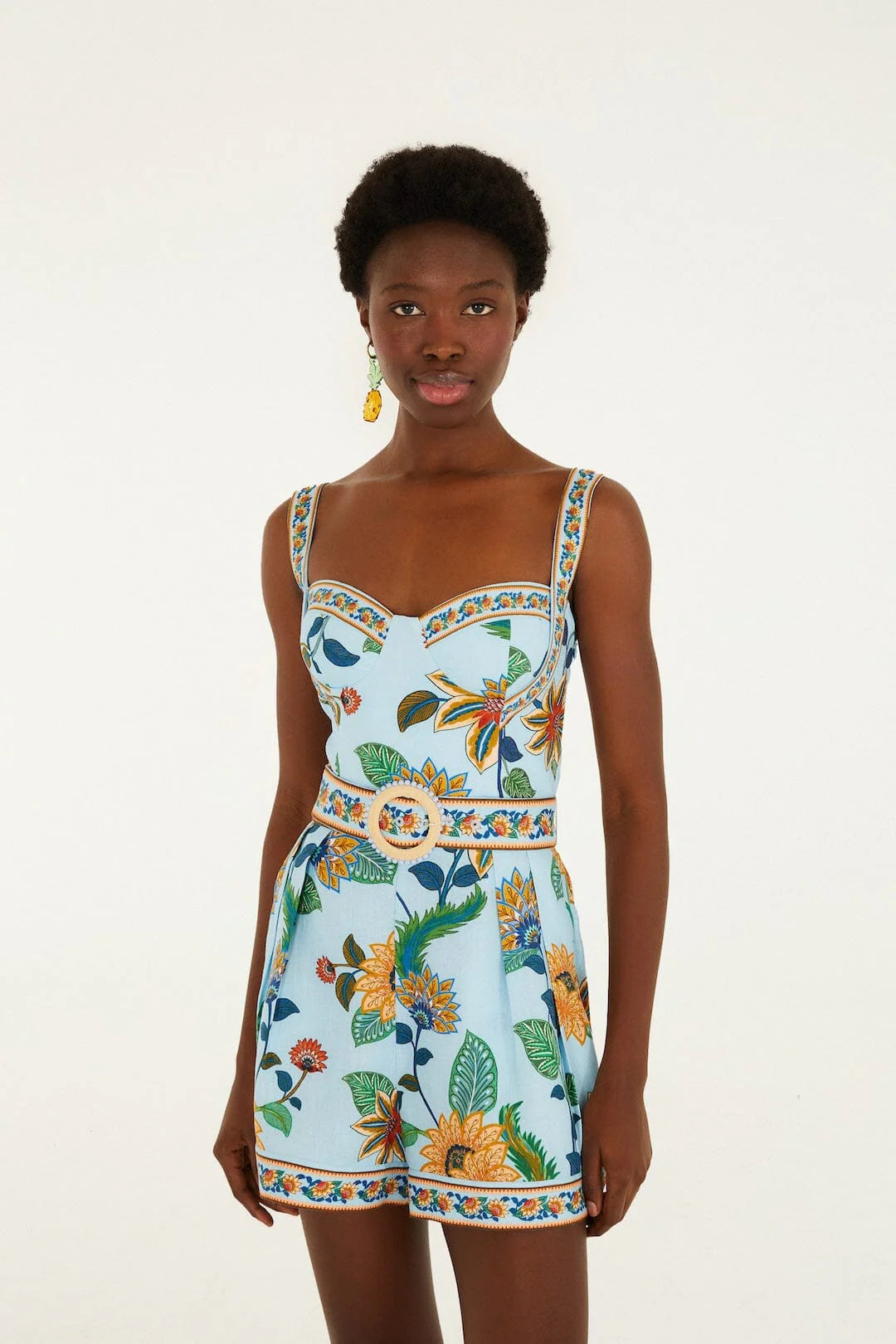 Farm Rio FLORAL DELHI ROMPER