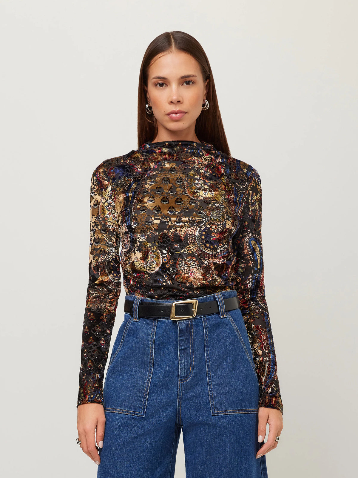 Fifteen Twenty KHAMI VELVET SHIRRED