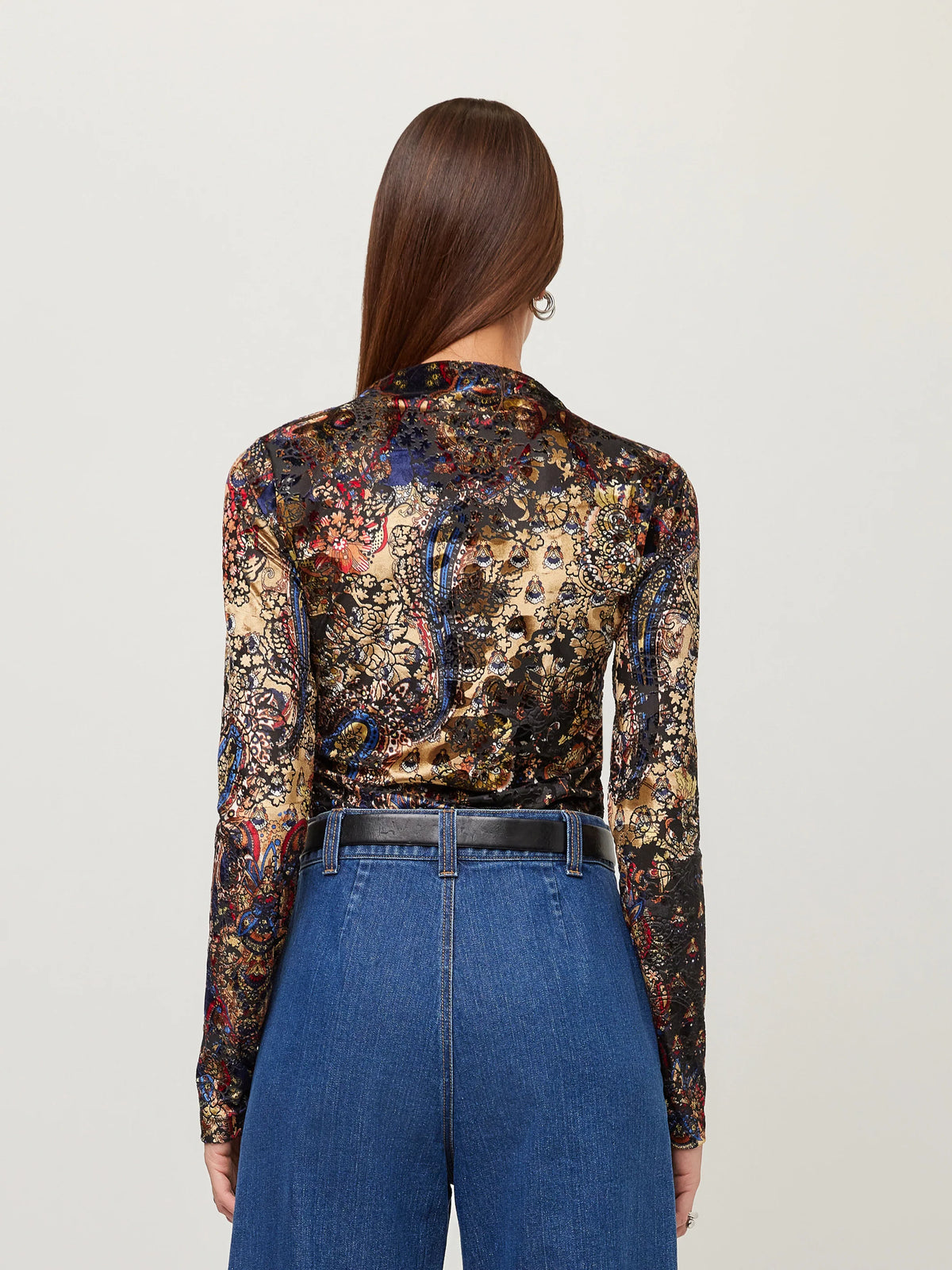 KHAMI VELVET SHIRRED