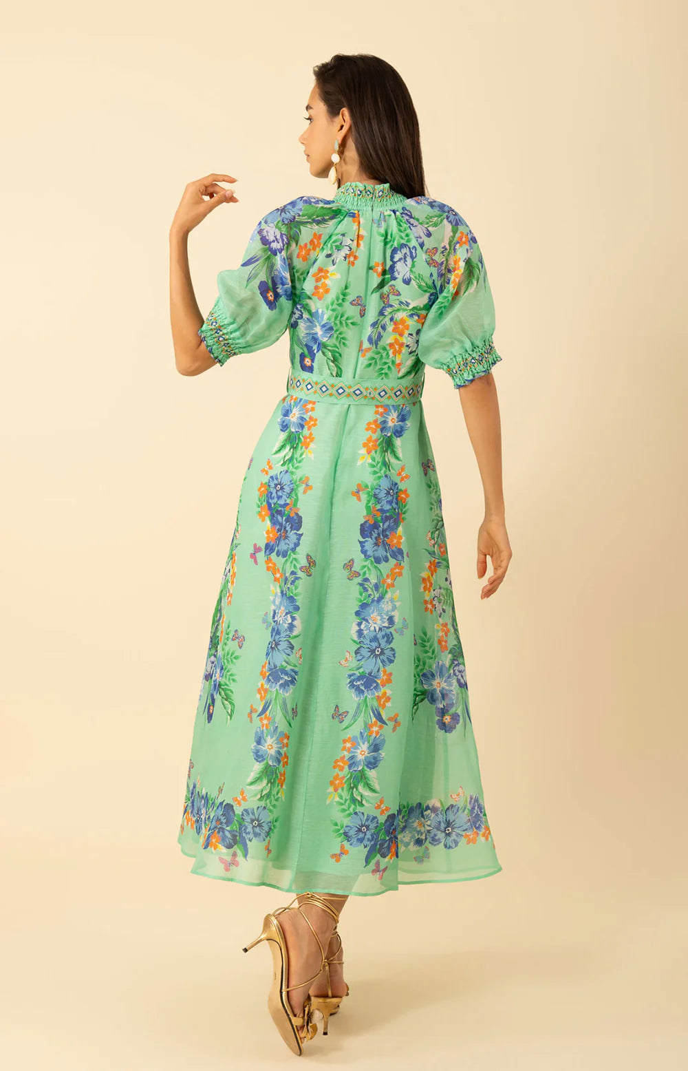 ALAIYA ORGANZA MAXI DRESS