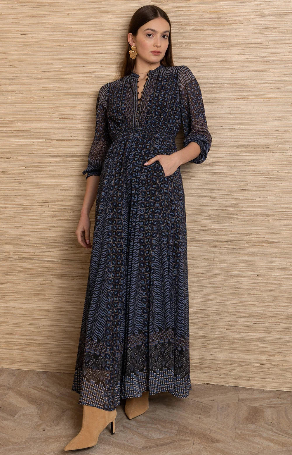 HALE BOB BLYTHE CHIFFON MAXI DRESS