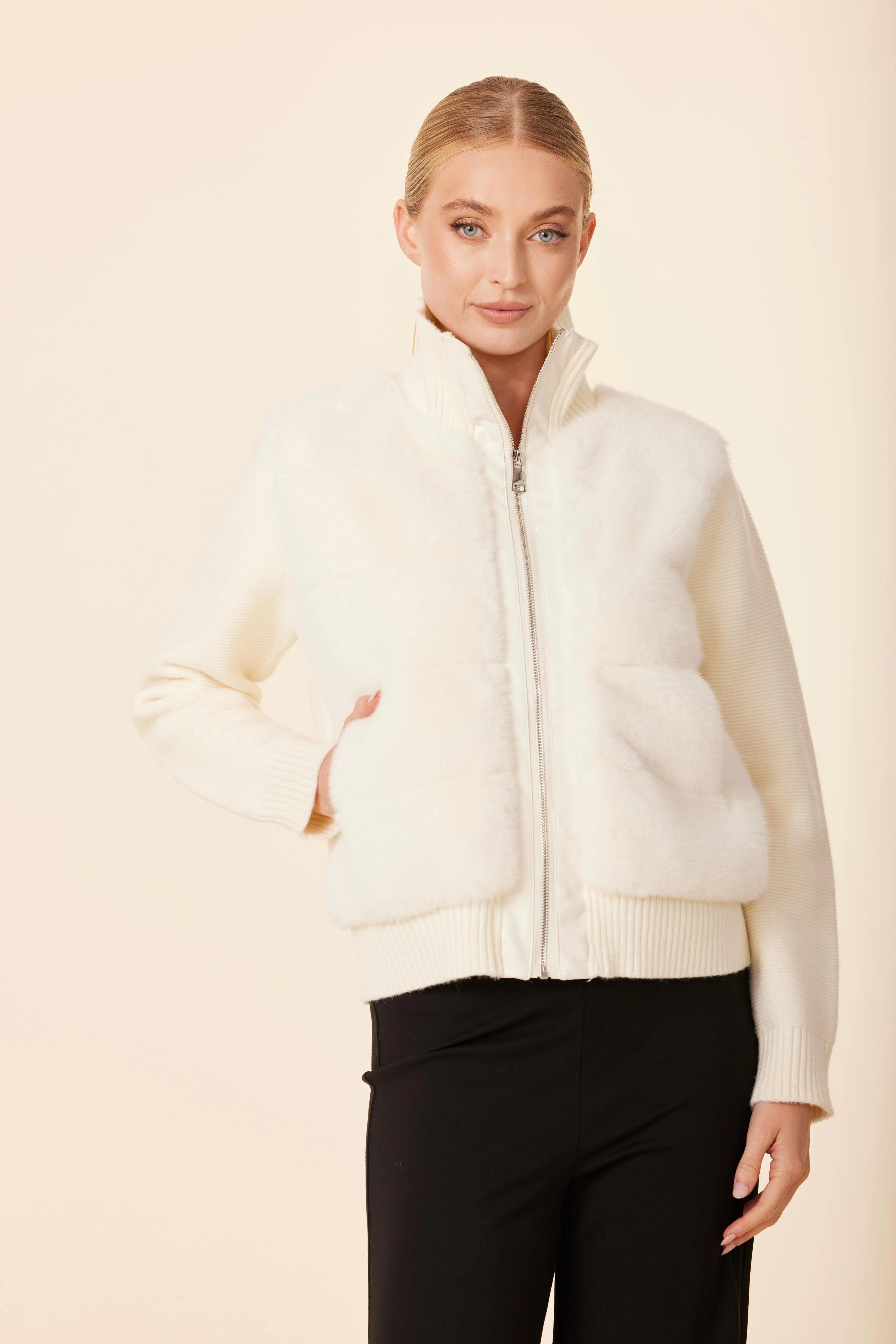 Dolce Cabo FUR FRONT PUFFER