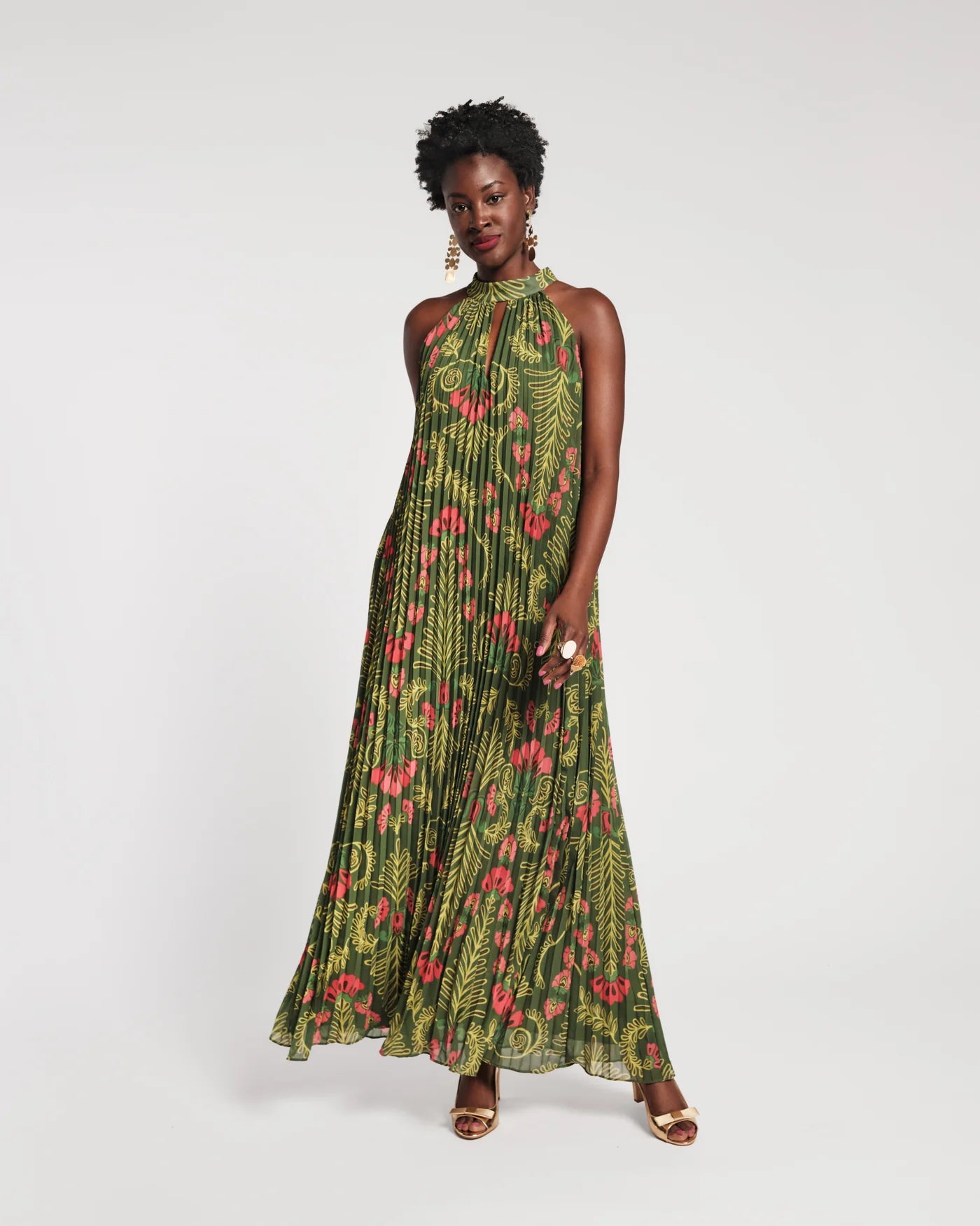 SLIM PLEATED MAXI