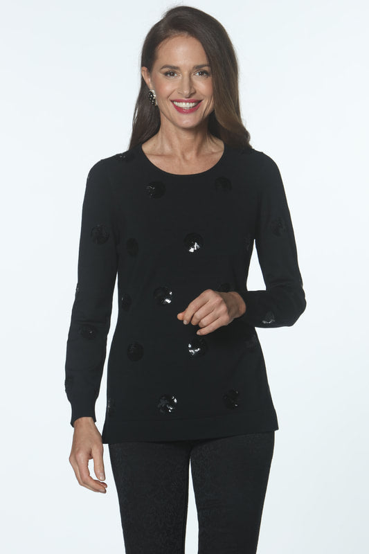 J'envie long sleeve sequin top