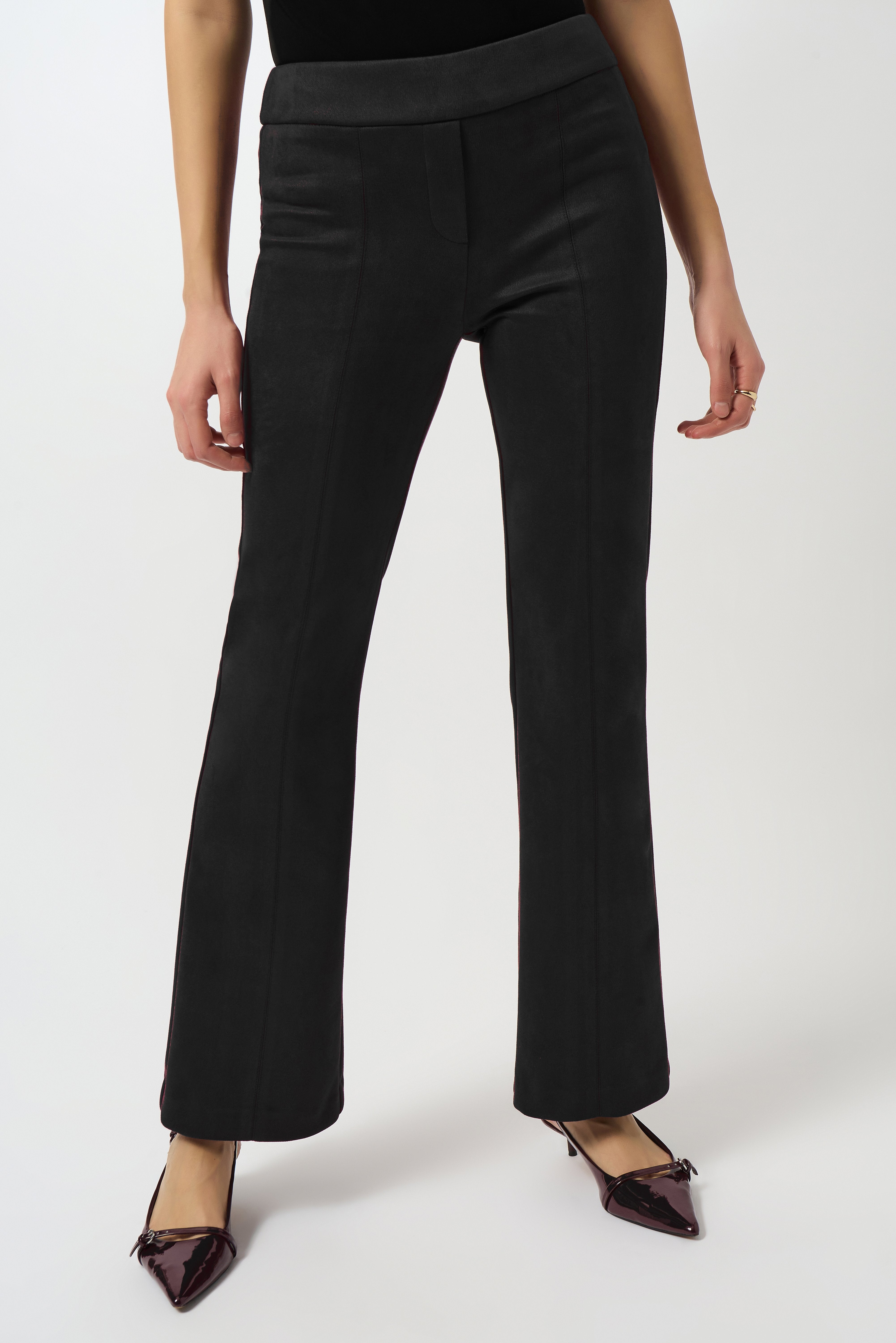 JOSEPH RIBKOFF SCUBA SUEDE FLARED PULL-ON PANT
