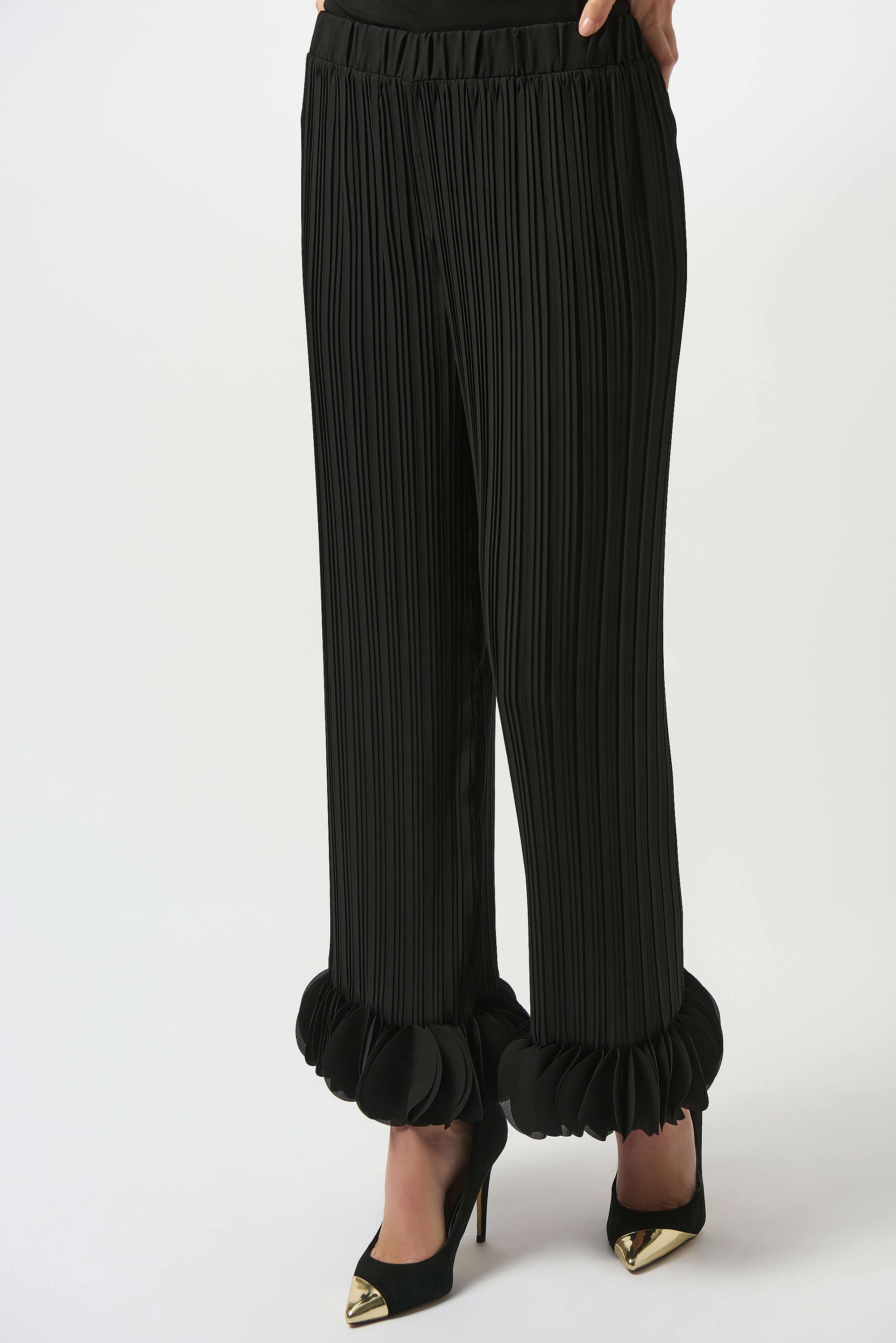 GEORGETTE WIDE LEG PLEATED PANT