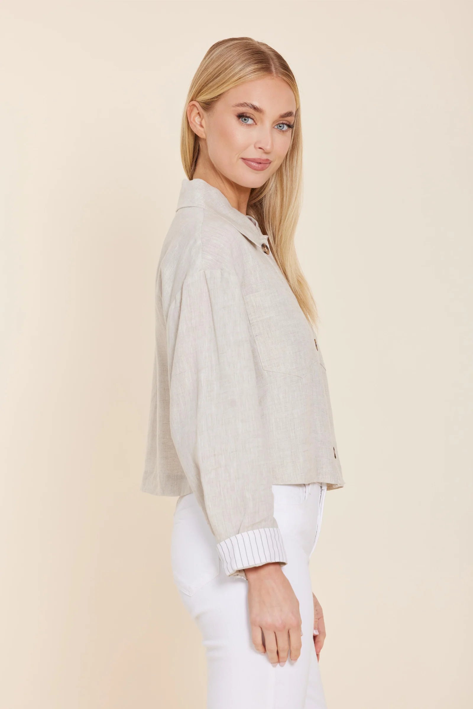 LINEN 2 POCKET JACKET
