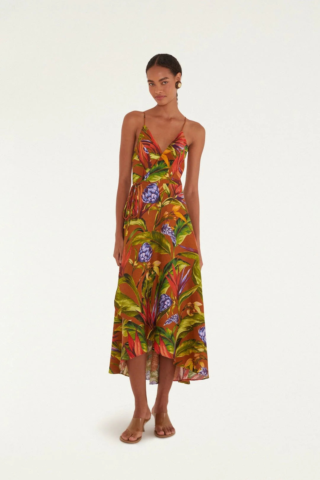 FARM Rio MIDI WRAP DRESS