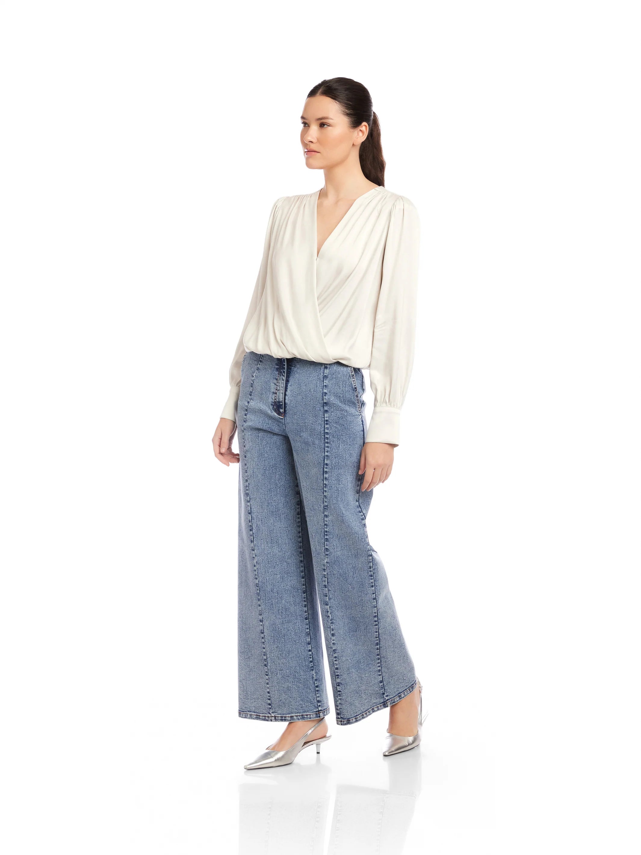 INES DRAPE FRONT TOP