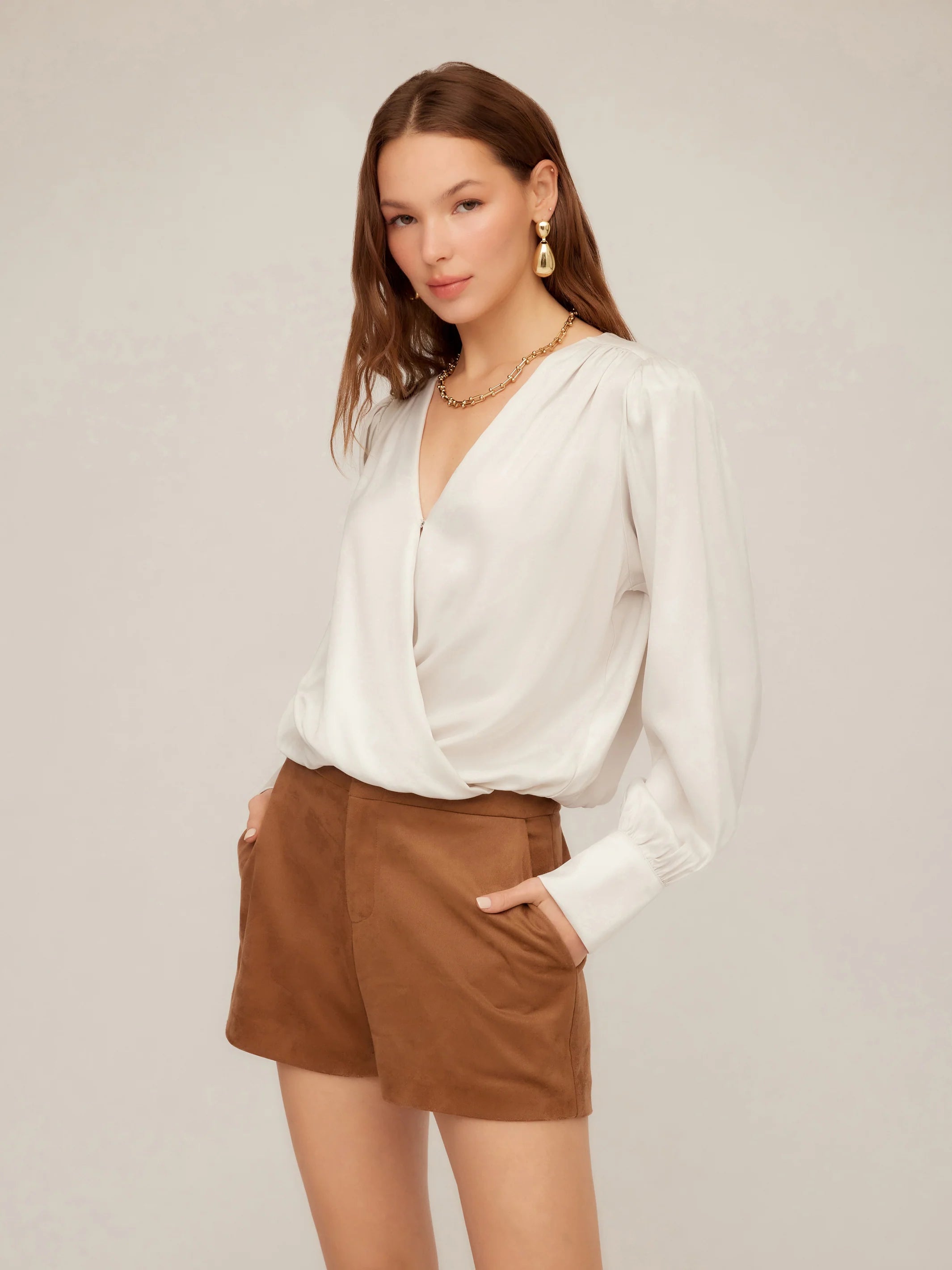 INES DRAPE FRONT TOP