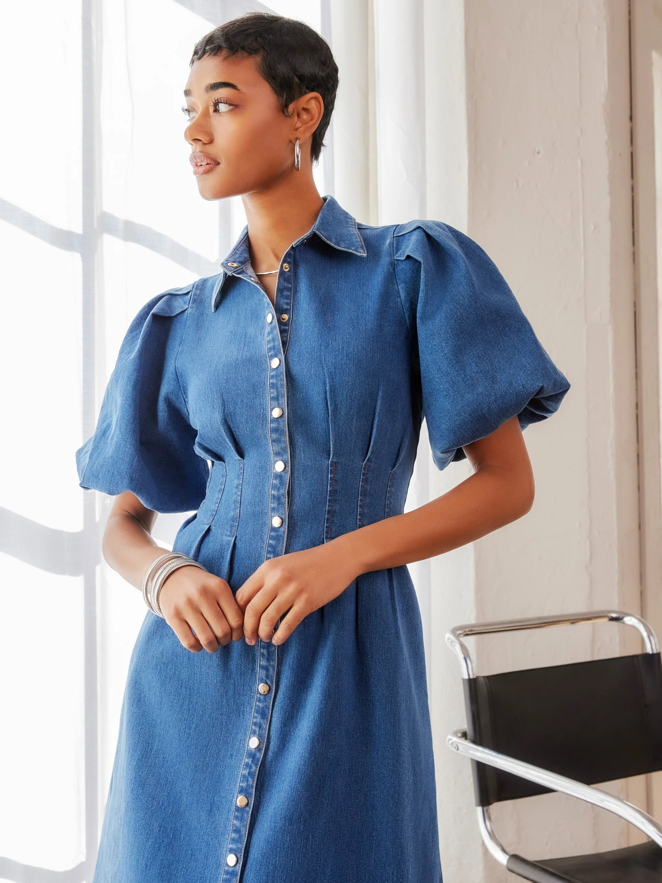 ESME MIDI SHIRTDRESS