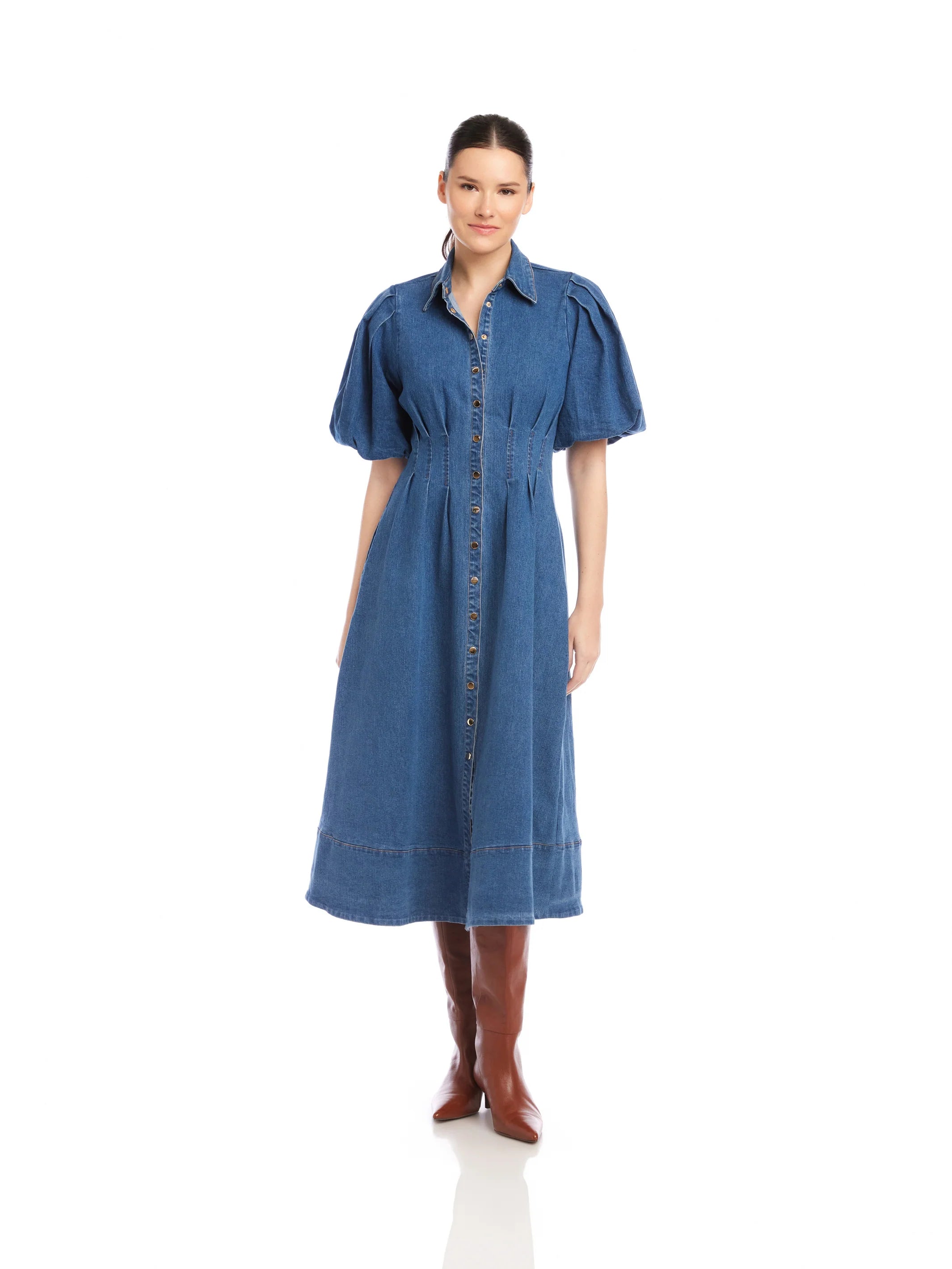 ESME MIDI SHIRTDRESS