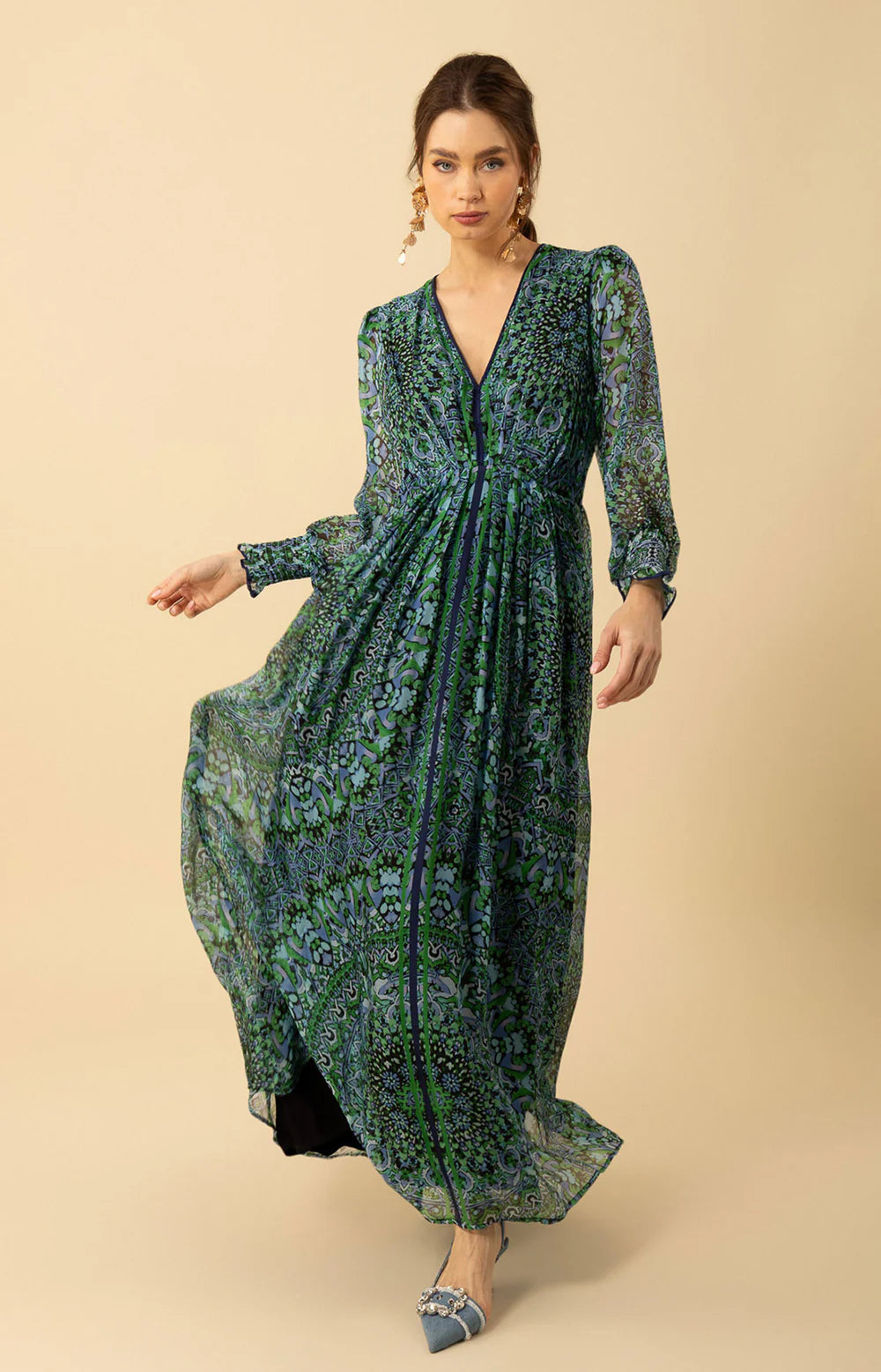 HALE BOB Jennifer Chiffon Maxi Dress