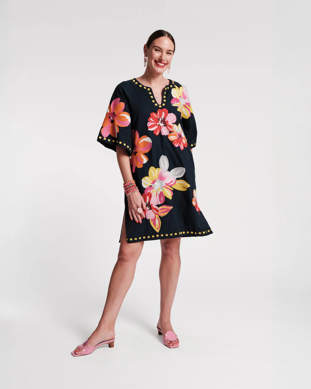 FRANCES VALENTINE Charming Caftan Mini Sun Floral