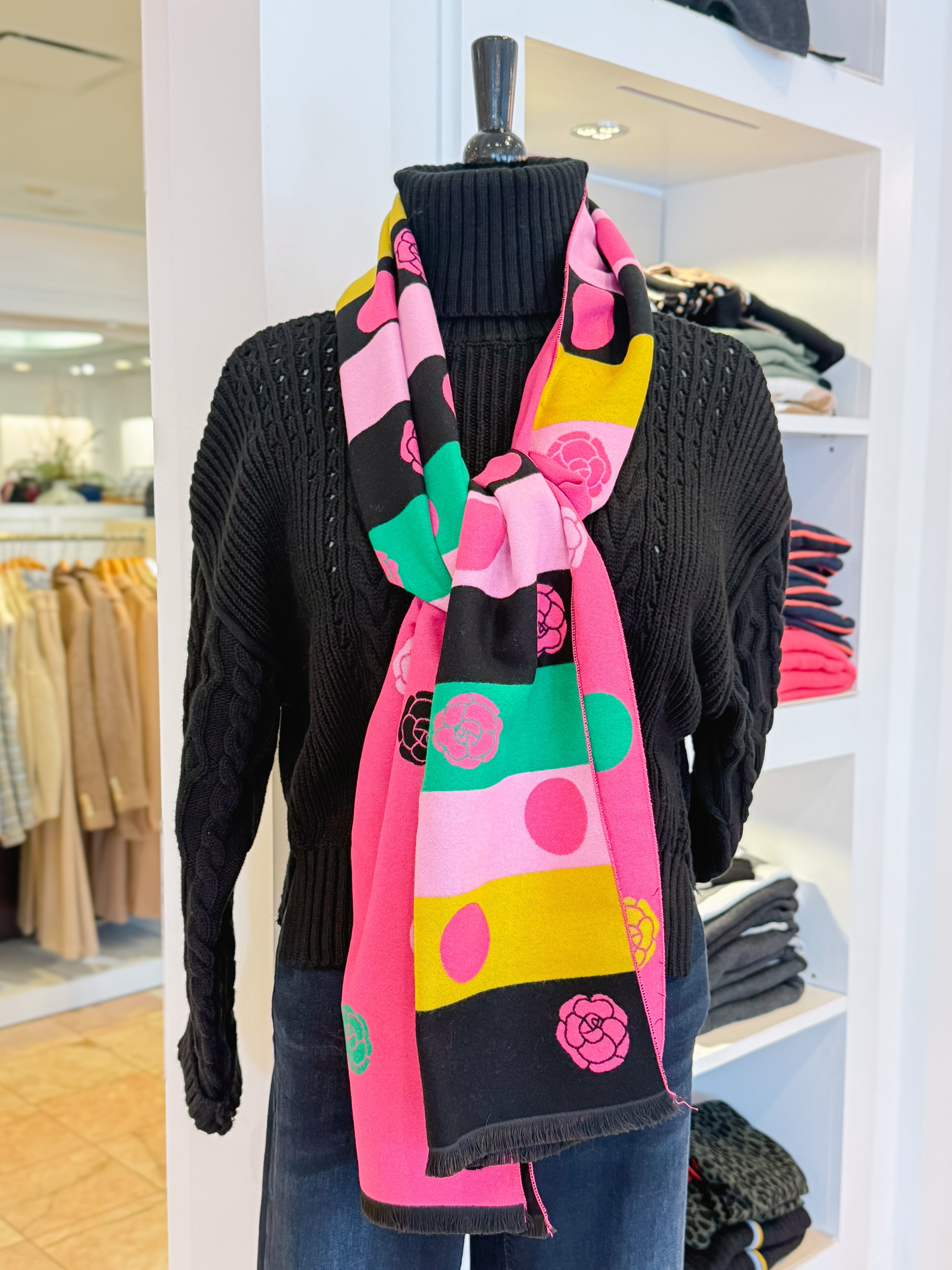 STRIPE/DOT SCARF