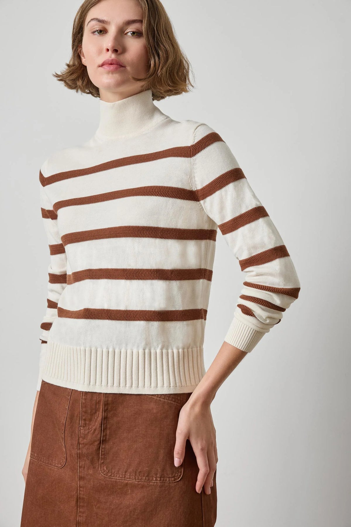 Lilla P STRIPE TURTLENECK