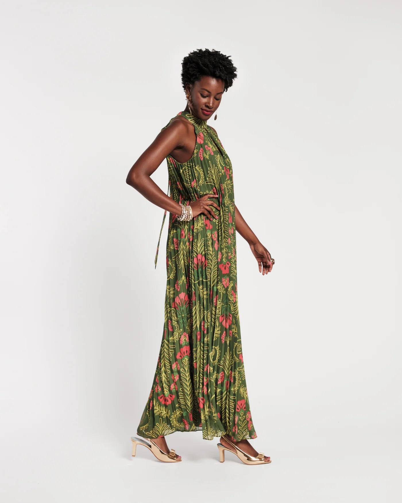SLIM PLEATED MAXI