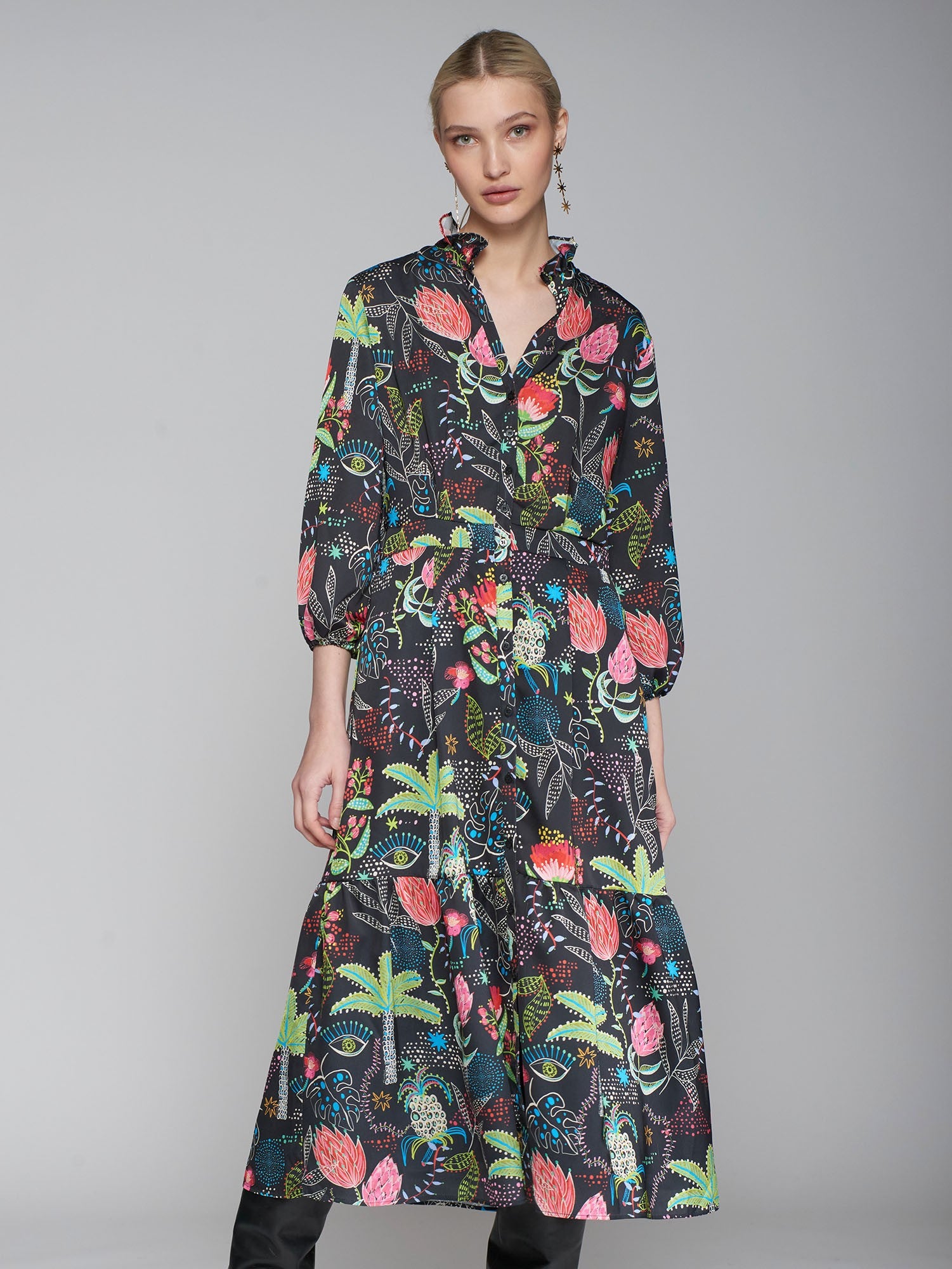 VILAGALLO LUCILLE MAXI DRESS