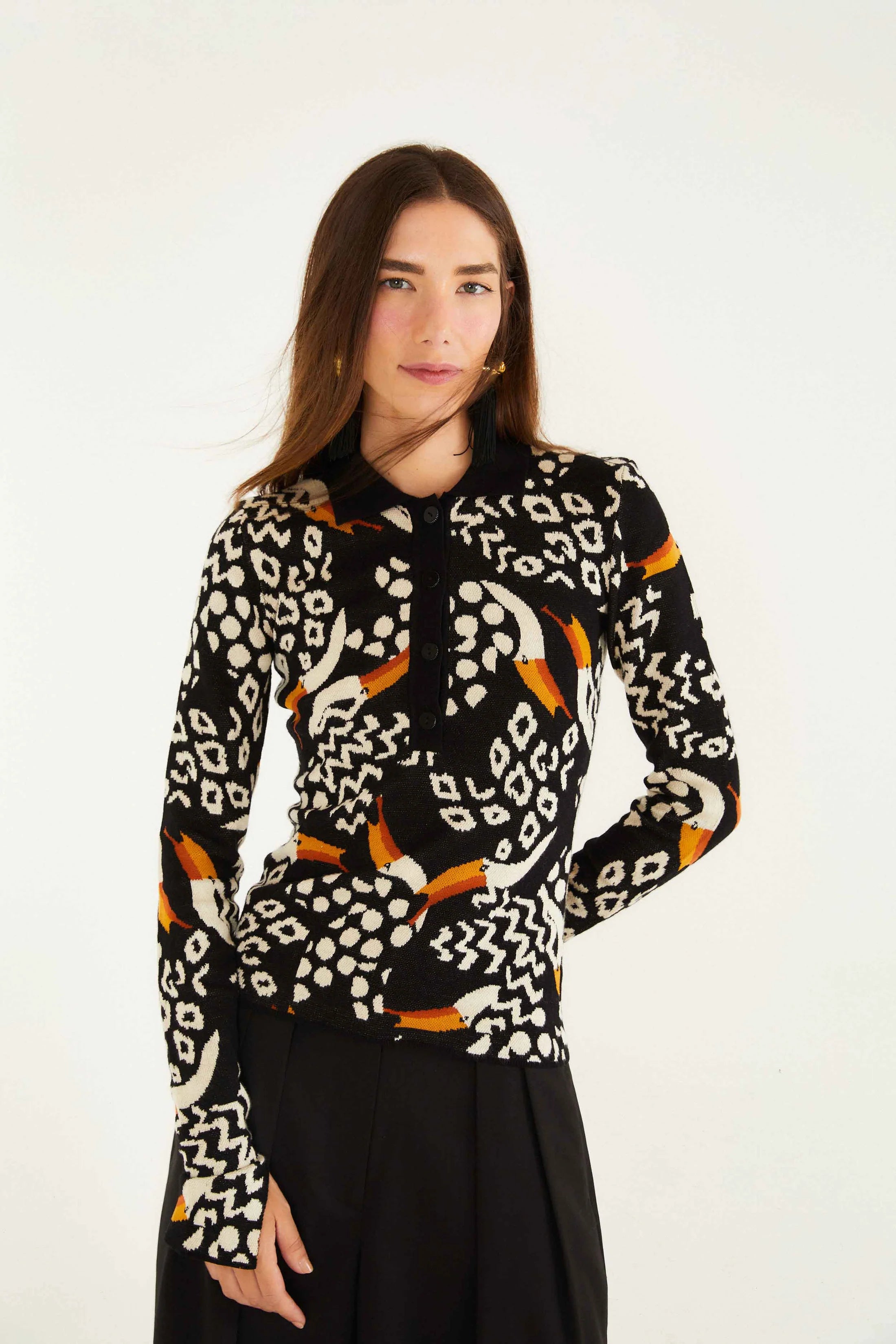 Farm Rio POLO KNIT TOP